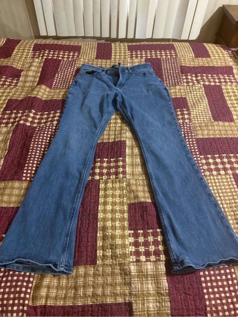 Lee Women's Blue Wide-Leg Flare Jeans